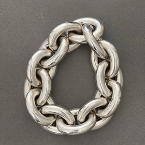 Bottega Veneta Sterling Silver chain link bracelet